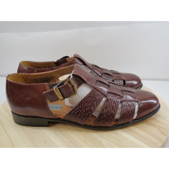 Stacy Adams Men\'s Huraches‎ Red Comfort Flex Sandals Size 10.5M